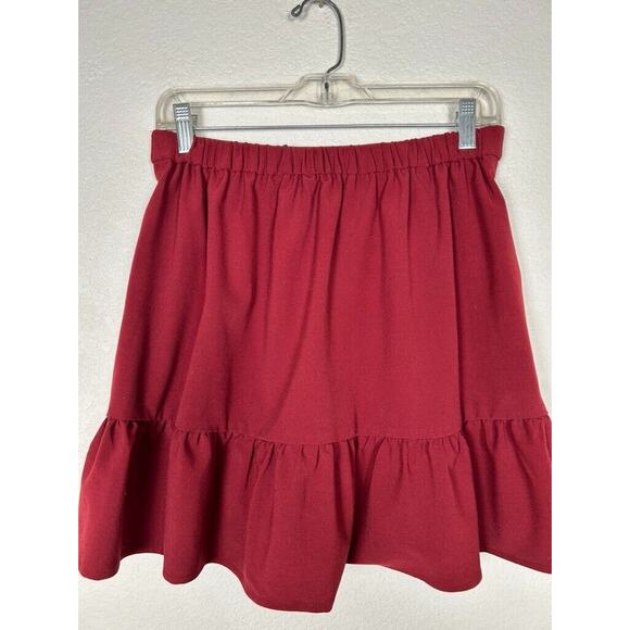 J.Crew Mercantile Womens Sz 6 lined flounced mini skirt Cottagecore Preppy - Picture 2 of 7